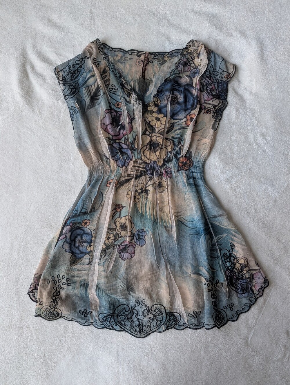 Y2k Whimsical Flowy Top